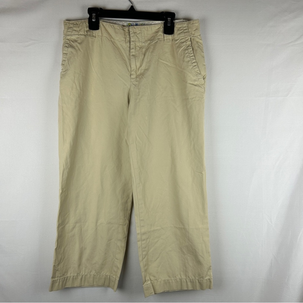 Lilly Pulitzer beige tan straight leg capri size 6
